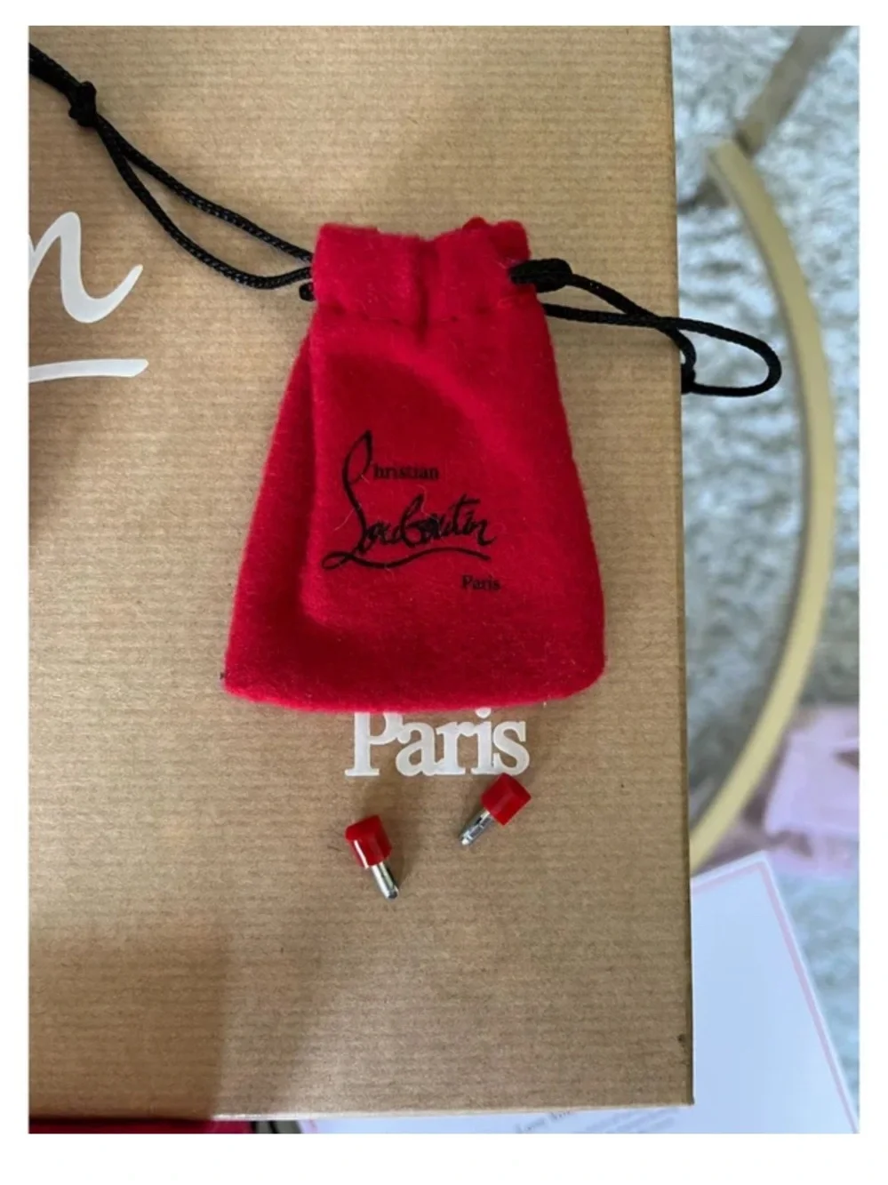 Christian Louboutin Metallic Red Patent Strappy Stiletto Sandals
